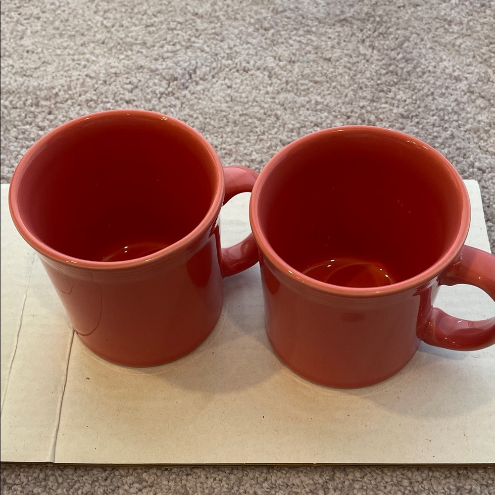 Fiestaware 2 Fiesta ware Java Flamingo Pink Mugs Discontinued